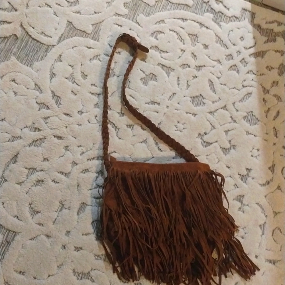 Faux suede purse